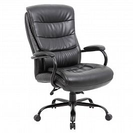 Кресло офисное BRABIX PREMIUM "Heavy Duty HD-004", НАГРУЗКА до 200 кг, экокожа, черное, 531942 - Фото предпросмотра