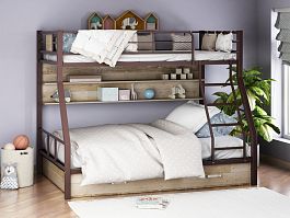 Двухъярусная кровать "Гранада-1ПЯ" коричневый - Фото предпросмотра