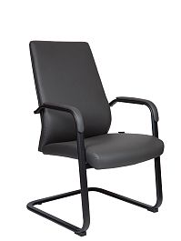 Кресло офисное Arco CF grey черная экокожа - Фото предпросмотра