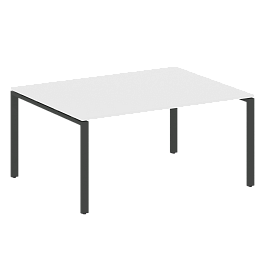 Metal System Перег. стол (1 столешница) на П-образном м/к БП.ПРГ-1.4 Белый/Антрацит металл 1600*1235*750 - Фото предпросмотра