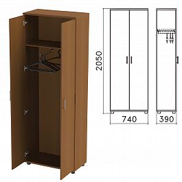 Шкаф для одежды "Монолит", 740х390х2050 мм, цвет орех гварнери, ШМ49.3 - Фото предпросмотра