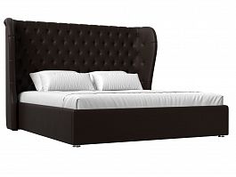 Интерьерная кровать Далия 180 (полностью экокожа коричневая) - Фото предпросмотра