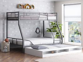 Кровать двухъярусная "Гранада-1КВ" серый - Фото предпросмотра