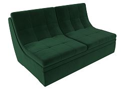 Модуль Холидей раскладной диван (полностью велюр зеленый) - Фото предпросмотра