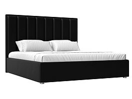 Интерьерная кровать Афродита 160 (полностью экокожа черная) - Фото предпросмотра