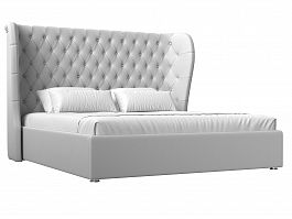 Интерьерная кровать Далия 200 (полностью экокожа белая) - Фото предпросмотра