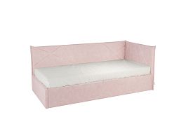 Кровать с подъемным механизмом Бест (Тахта) 90х200 см КМ.T-15.2172 нежно-розовый (велюр) - Фото предпросмотра