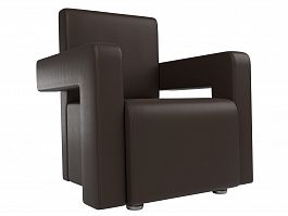 Кресло Рамос (полностью экокожа коричневая) - Фото предпросмотра