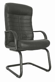 Конференц-кресло КОНСУЛ стандарт с короткой спинкой, к/зам черный "Кресла для посетителей"  ТК-002985000194 черный - Фото предпросмотра