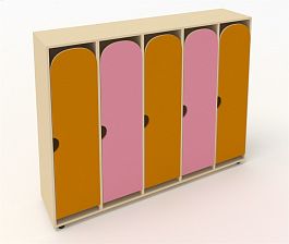 Шкаф для детской одежды ШГ5У розовый - Фото предпросмотра