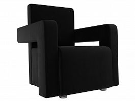 Кресло Рамос (полностью микровельвет черный) - Фото предпросмотра