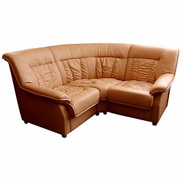 Угловой диван "Сиеста 1с1" кожа+иск.кожа - Фото предпросмотра