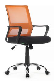 Кресло Mint RCH 1029MB Чёрная ткань/Оранжевая сетка - Фото предпросмотра