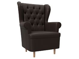 Кресло Торин Люкс (полностью экокожа коричневая) - Фото предпросмотра