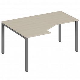 Эргономичный стол левый Trend Metal 160x120x75 светлый дуб - Фото предпросмотра