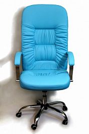 Кресло для руководителя Болеро КВ-03-131112 голубое - Фото предпросмотра