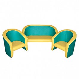 Комплект игровой мебели «Совенок» Зелено-желтый - Фото предпросмотра
