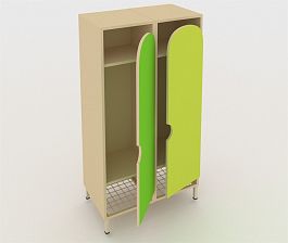 Шкаф для детской одежды на ножках ШГС2 зеленый - Фото предпросмотра