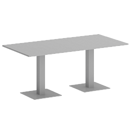 Home Office Стол прямоугольный VR.SP-5-180.2 Серый/Серый металл 1800*900*750 - Фото предпросмотра