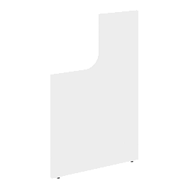 Onix Стойка (боковина) завершающая высокая с вырезом левая O.R-SVV (L) Белый бриллиант 25*766*1187 - Фото предпросмотра