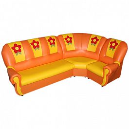 «Вита с аппликацией» "Комплект угловой мебели" Оранжево-желтый - Фото предпросмотра