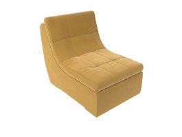 Модуль Холидей кресло (полностью микровельвет желтый) - Фото предпросмотра