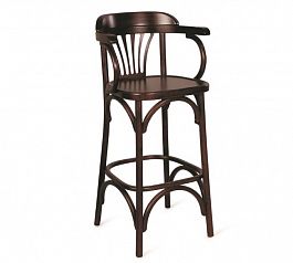 Венский барный стул твердый, темный 750 - Фото предпросмотра