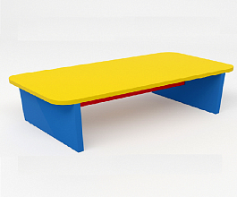 Скамейка для 3-секционного шкафа малого (Цветная) - Фото предпросмотра