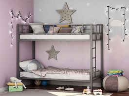 Двухъярусная кровать "Севилья" серый - Фото предпросмотра
