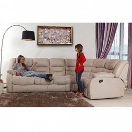 Угловой диван "Ридберг 1" кожа - Фото предпросмотра
