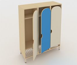 Шкаф для детской одежды на ножках ШГС3 синий - Фото предпросмотра