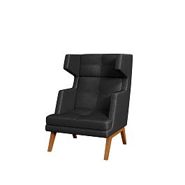Кресло с высокой спинкой Artis 80x94x117 чёрный - Фото предпросмотра