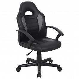 Кресло компьютерное BRABIX "Spark GM-201", экокожа, черное/серое, 532504 - Фото предпросмотра
