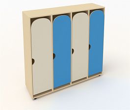 Шкаф для детской одежды ШГ4У синий - Фото предпросмотра
