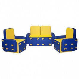 «Бантик без столика» Комплект сине-желтый - Фото предпросмотра