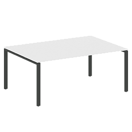 Metal System Перег. стол (1 столешница) на П-образном м/к БП.ПРГ-1.5 Белый/Антрацит металл 1800*1235*750 - Фото предпросмотра