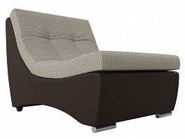 Модуль Монреаль кресло (основа рогожка Корфу 02, компаньон экокожа коричневая) - Фото предпросмотра