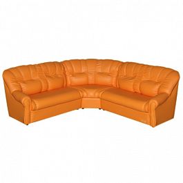 Комплект мягкой угловой мебели «Медвежонок» (3+1+3) Оранжевый - Фото предпросмотра