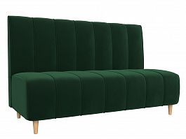 Прямой диван Ральф (полностью велюр зеленый) - Фото предпросмотра