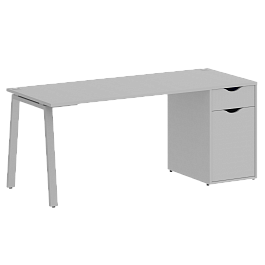 Home Office Стол письменный VR.SP-3-178.1.A Серый/Серый металл 1780*720*750 - Фото предпросмотра