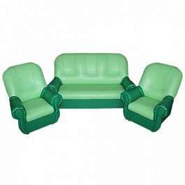 Комплект мягкой игровой мебели на хромированных ножках «Добрый Гном» салатово-зеленый 3 - Фото предпросмотра