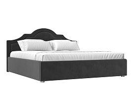Интерьерная кровать Афина 180 (полностью велюр серый) - Фото предпросмотра