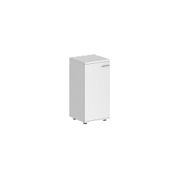Шкаф низкий Sigma 400х400х825, 1 дв., з.ст ЛДСП, левый / корпус: белый;  фасад: белый - Фото предпросмотра