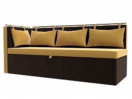 Кухонный диван Метро с углом левый (основа микровельвет бордовый, компаньон микровельвет черный) - Фото предпросмотра