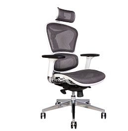Кресло офисное / Hero white /YS-0810H-T(E+E)W/ белый пластик / серая сетка "Кресла для руководителей"  ТК-001035000518 серый - Фото предпросмотра