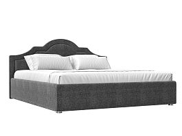 Интерьерная кровать Афина 180 (полностью рогожка серая) - Фото предпросмотра