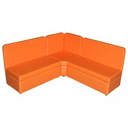 Комплект мягкой угловой мебели  (3+1+3) «Теремок» оранжевый - Фото предпросмотра