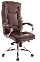 Кресло Everprof King M экокожа коричневый - Фото предпросмотра