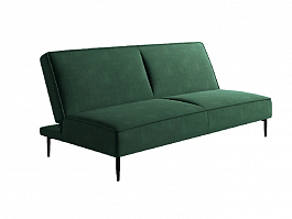 Este диван-кровать трехместный, прямой, без подлокотников, бархат зеленый 19 - Фото предпросмотра