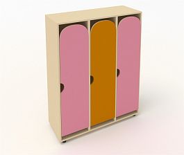Шкаф для детской одежды ШГ3 розовый - Фото предпросмотра